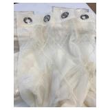 2 New Cream 48" x 96" Grommet Top Curtain Sheers