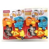 2 New WinFun 4 in 1 Jungle Joiners Infant Toys