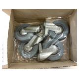 Set of 4 New 5" Rubber Swivel Casters