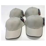 4 Nu-Fit Bright White Active Lifestyle Hats L/XL