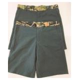 2 New Pairs Size 38 Shorts Grey & Camo Trim