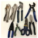 Vise Grips, Channel Locks, Cutters & Pliers Lot