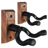 New 2 Pack Guitar Wall Mount Lit Black Walnut