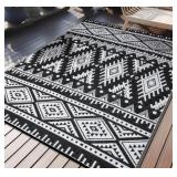 New 6FTx9FT Outdoor Reversible Rug For RV, Deck+
