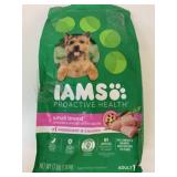 7LB Iams Small Breed Dog Food Damaged Bag