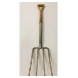 Stainless Steel Pitch Fork & Wooden D Handle