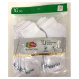 10 New Pairs Ladies Size 4-10 Ankle Socks White