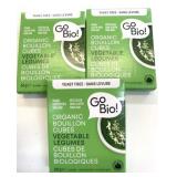 3x GoBio! Organic Vegetable Bouillon Cubes 66g/ea