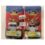2x Dono Size M Dog Disposable Male Wraps