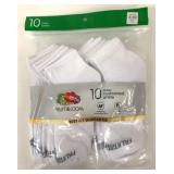 10 New Pairs Ladies Size 4-10 Ankle Socks White