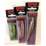 3 New Rapala Floating & Rattling Lures
