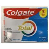 3x 120ml Colgate Total Whitening Toothpaste