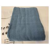 New 59 x 78' Cotton House Blanket Blue