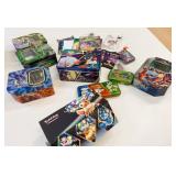 Pokemon Empty Tins Plus Assorted Cards Lot