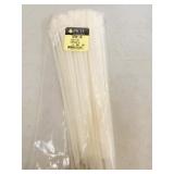 100 New 11" White 50lb Cable Ties