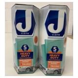 2 New Boxes J Cloth Heavy Duty Cleaning Cloths