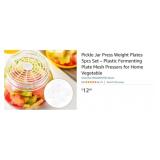 New 5 Pc 2 Size Pickle Jar Press Fermenting Plates