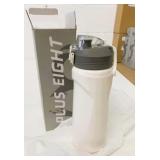 New Plus Eight 24oz 750ml White SS Water Bottle