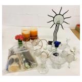 Large Assortment of Candles & Holders