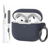 2 New AirPod 4 Case Cover Sets Midnight Blue
