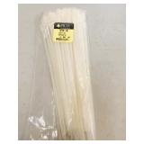 100 New 11" White 50lb Cable Ties
