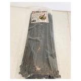 100 New 15" Black 120lb Cable Ties