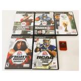 5 PS2 Sports Games & Memory Card
