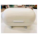 New Metal Off White Bread Box
