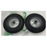 2 New 10" Hard Wheel Tires