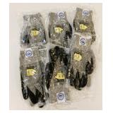 6 Pairs Size 9 Palm Coated Cut Resistant Gloves