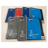 7 New Hilroy 3 Subject Notebooks