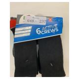 6 New Pairs FOTL Size M Boys Active Crew Socks