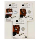 3 New Orbit Stick It Find It Locator Chips Silver