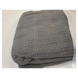 New 59 x 78" Cotton House Blanket Grey