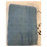 New 59 x 78" Cotton House Blanket Blue