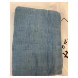 New 59 x 78" Cotton House Blanket Blue