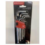 New Maxpower SAE 9Pc Hex Key Set