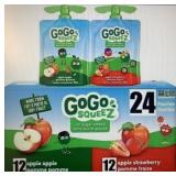 Case of 24x 90g GoGo Squeez Apple & Strawberry