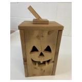 Handmade Wooden Jack O Lantern