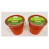 2x New 9oz Citronella Candle Red Buckets
