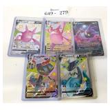 5 Pokemon Full Art Promo Card Lot