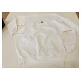 2 New Size M Adult White Crew Neck Sweatshirts