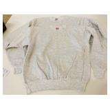 2 New Size L Adult Grey Crew Neck Sweatshirts