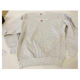 2 New Size L Adult Grey Crew Neck Sweatshirts