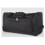 New Black Travel Duffle Bag w/Wheels & Handle
