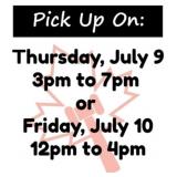 IMPORTANT! Pick up days/times: