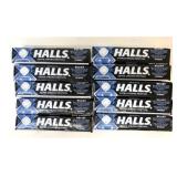 10 Packs Halls Extra Strong Menthol Lozenges