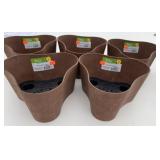 5x New Plastic Rust Trio Claire Draining Pots