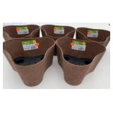 5x New Plastic Rust Trio Claire Draining Pots