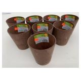 8x New 4' Tall Rust Plastic Planter Pots